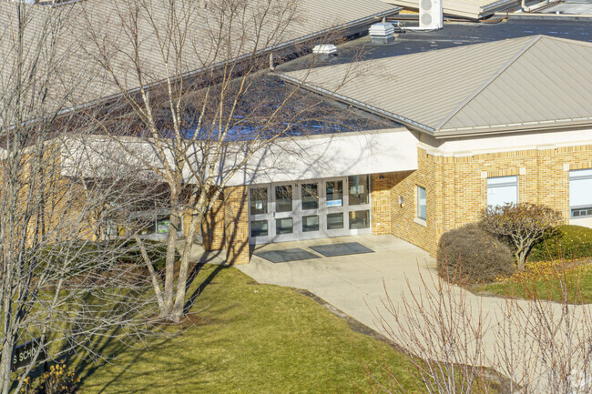 The entrance to Davis Primary School  welcomes all through its doors.