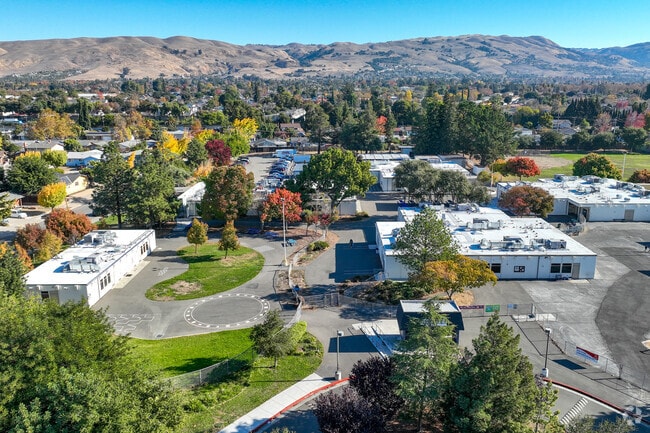 The Northwood Elementary School offers a sprawling campus when viewed from above.