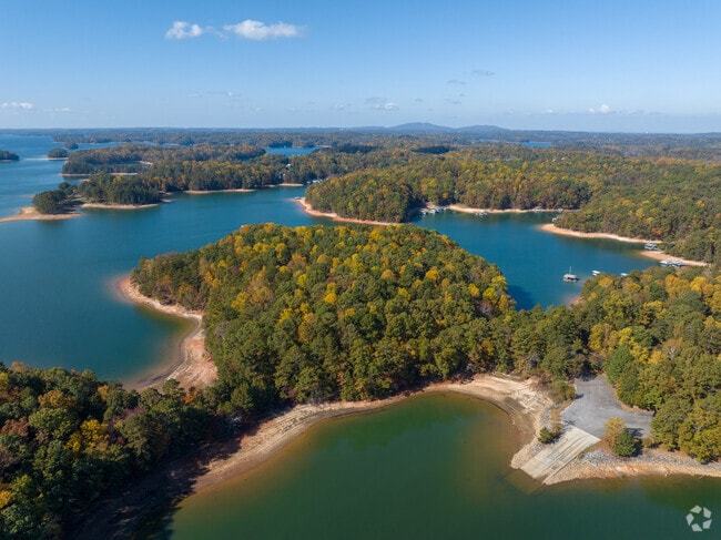 Lake Lanier covers approximately 38,000 acres of water and has about 692 miles of shoreline.