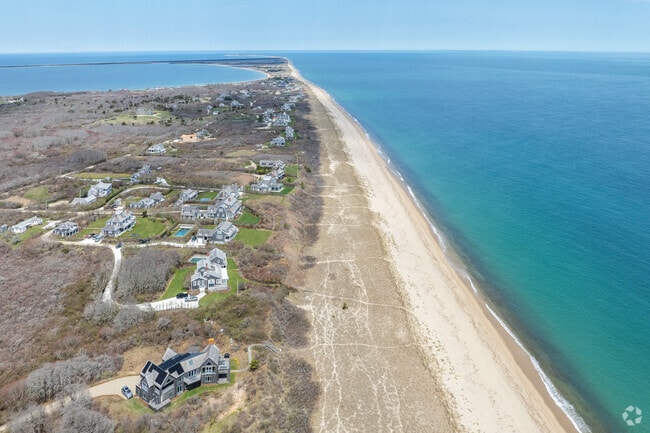 Homes situated on the bluffs provide breathtaking views of Nantucket Sound.