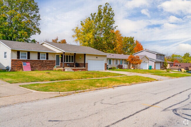 Home Park houses sit close together in this quiet suburban community.