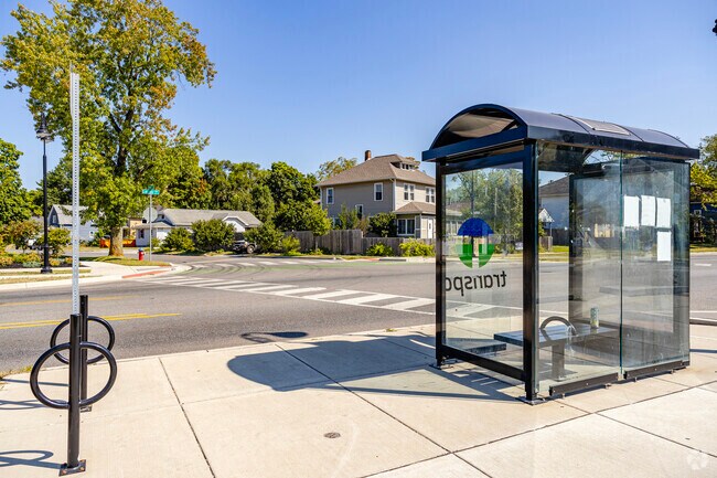 Bus lines run regular routes along Lincoln Way to-and-from downtown South Bend.