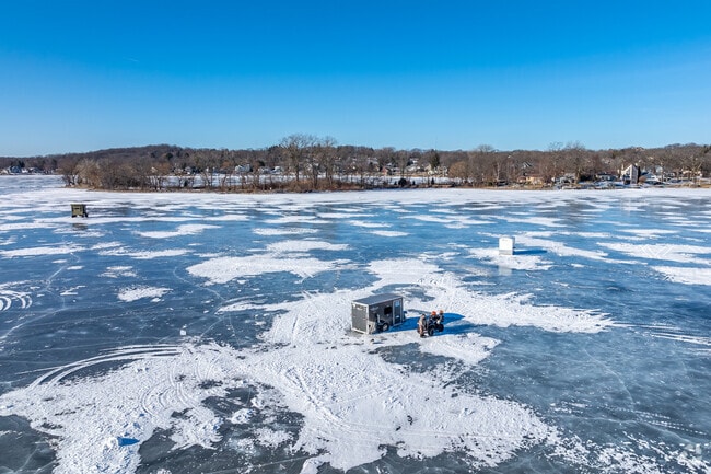 Ice fishing is very popular during the winter months in Muskego.