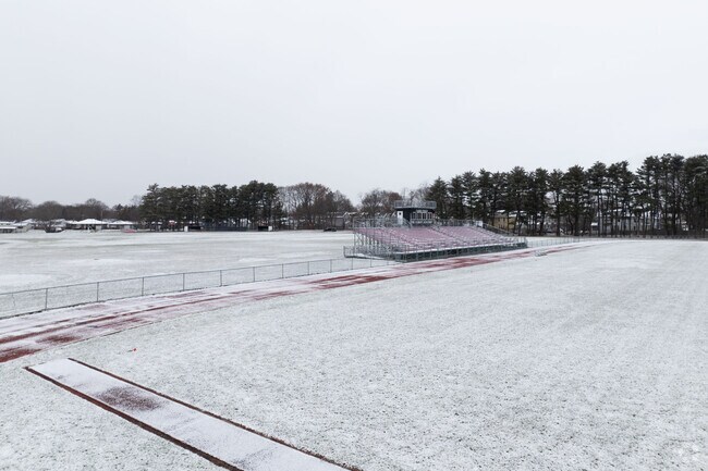 Football field and seating at Albany Academy for Girls.