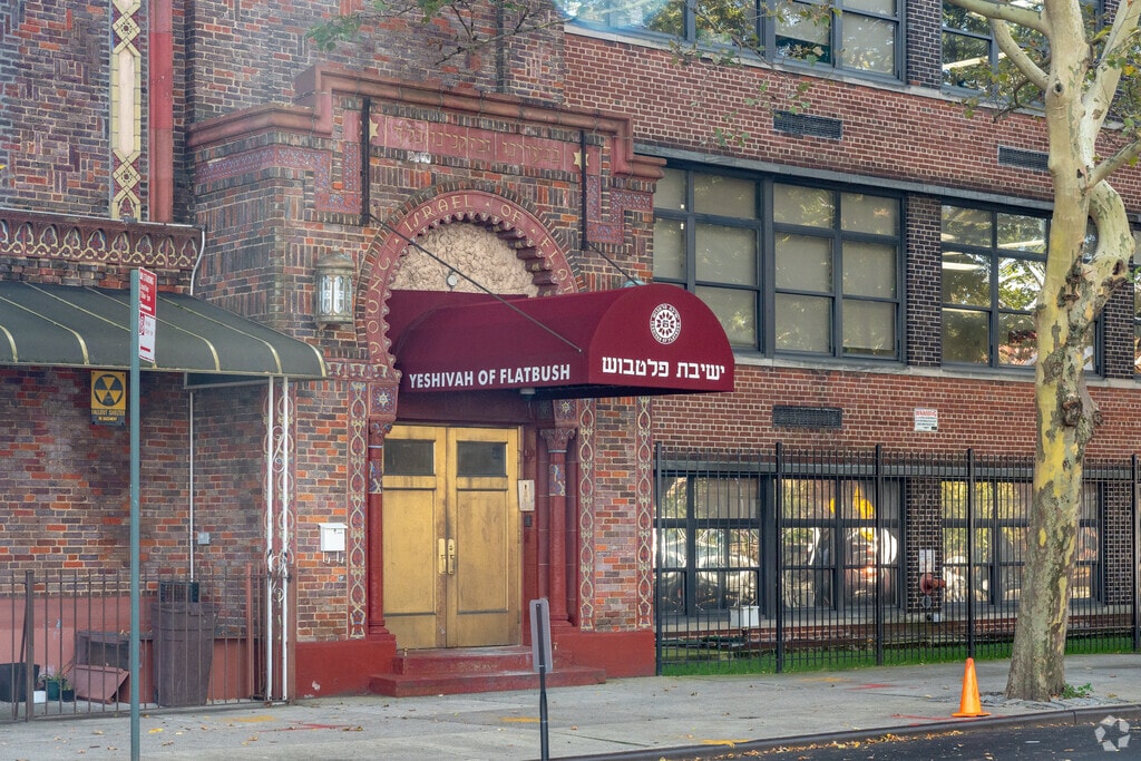 The entrance to Yeshivah of Flatbush Elementary School is on 10th Street in Brooklyn, NY,