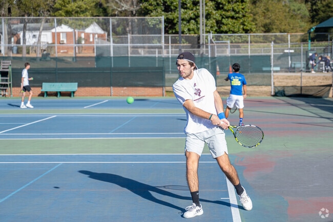 Several public tennis courts can be found throughout North Leg.
