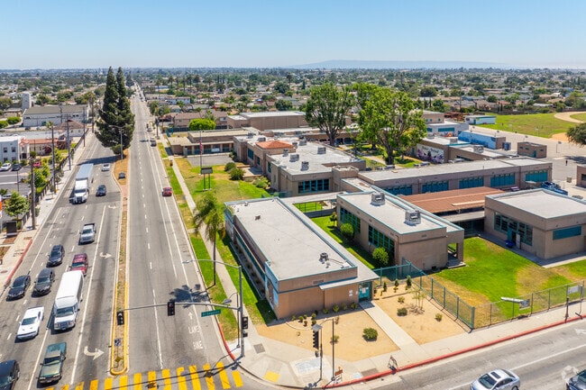 Compton Early College High School includes core subjects such as social studies and math.