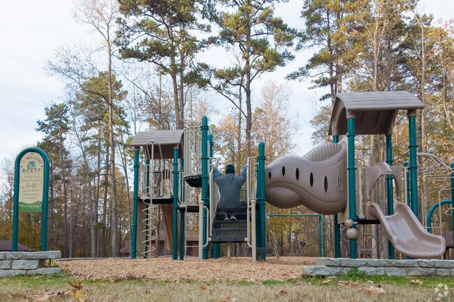 Children can enjoy a large and modern playground in Bryan park.