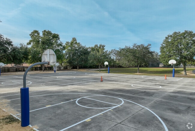 Hiawassee Elementary School also has a full basketball court.