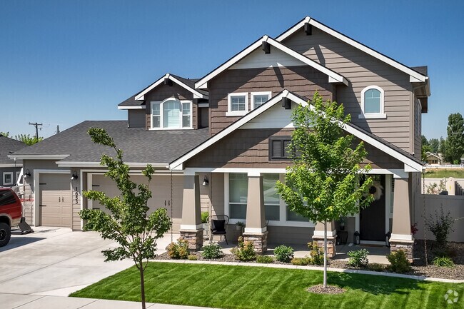Modern craftsman homes with three car garages make great spaces for larger families.