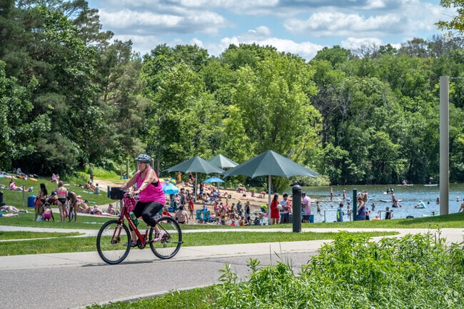 Eagan residents can bike to and through Lebanon Hills Regional Park.