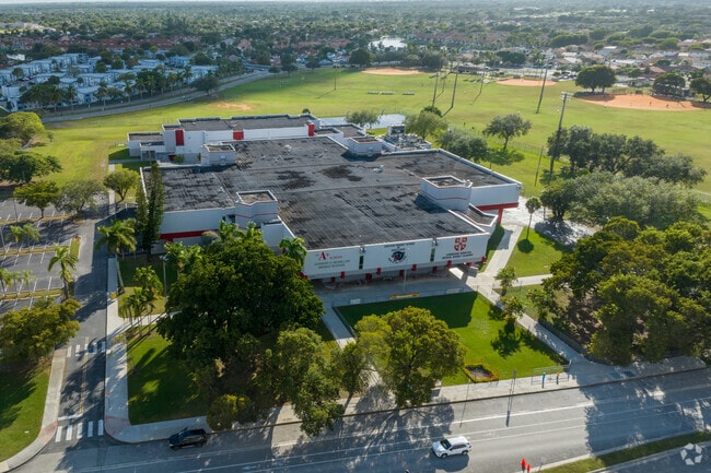 From above you can see the entire Howard D. Mcmillan Middle School.