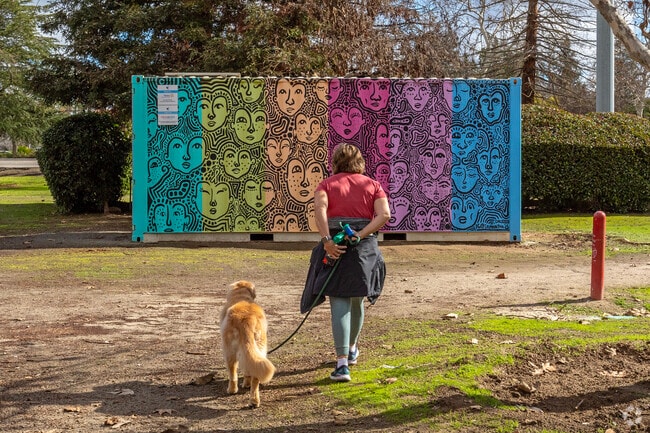 Take the dog for a walk along the trails of Northeast Fresno.