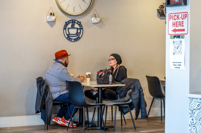 Locals start their day with a cup of coffee at Sumatra Cafe in Wyncote.