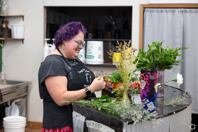 Floral shops and locals business offer jobs and shopping for residents of Concordia.