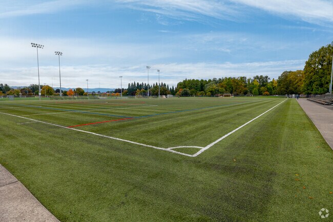 Kids and adults alike play soccer at the fields at Delta Park in Bridgeton.