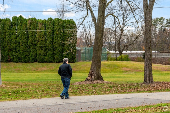 Scenic walking paths wind through Rockland for outdoor exercise.