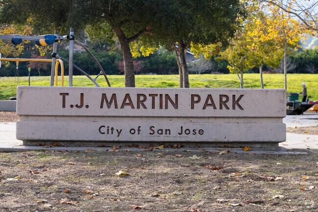 TJ Martin Park stretches across Almaden Meadows, connecting the neighborhood east to west.