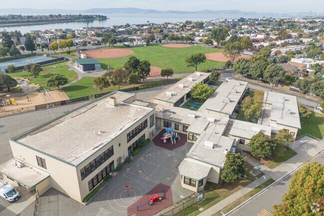 Frank Otis School in Alameda sits a few blocks from the San Francisco Bay.
