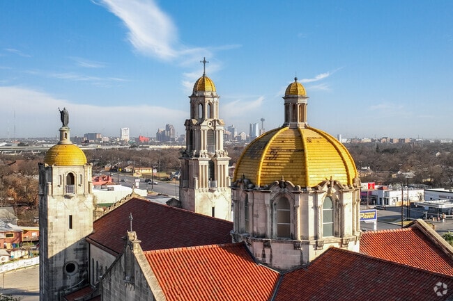 Students can be inspired by the historic church of the Little Flower Catholic School.