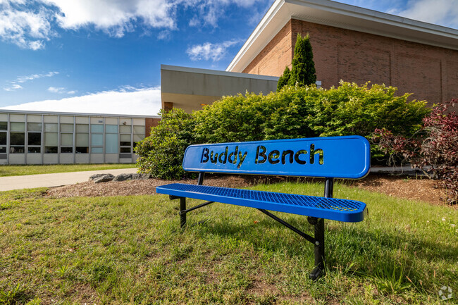 Theres always room on the buddy bench at Gordon W. Mitchell Middle School in East Bridgewater.