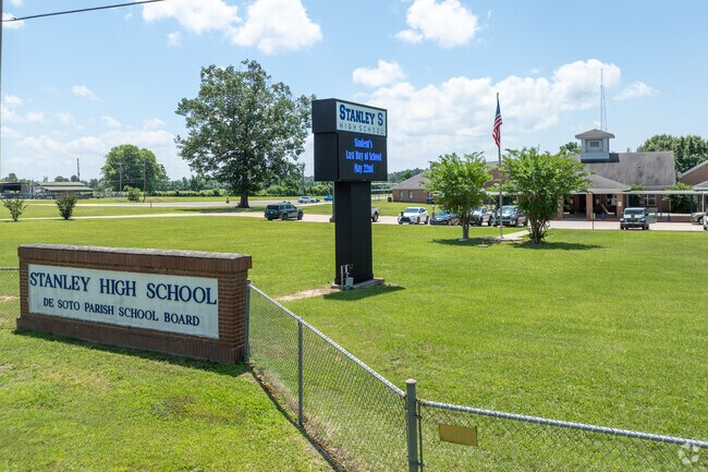 Stanley High School stands at the heart of town, supporting students and local pride.