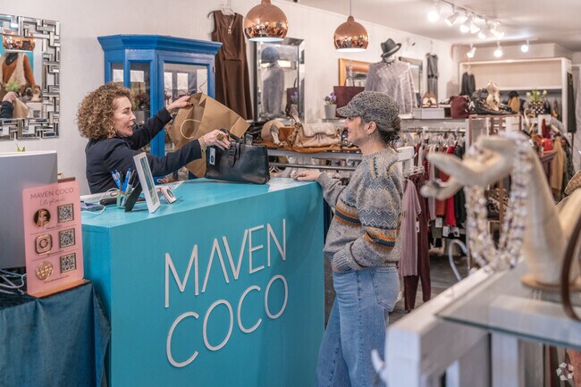 Maven Coco is a consignment shop brimming with fashion forward items for sale in Orinda Village.