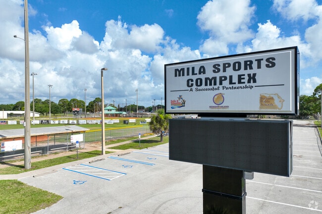 Mila Elementary School has the Mila Sports Complex in its backyard, both in Merritt Island.