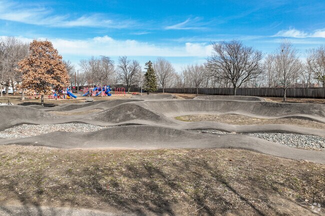 Perkins Hill Park provides an outdoor BMX track for athletes & bicyclist in the McKinley area.