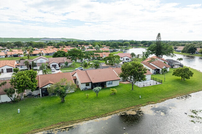 Homes with a view of the lake in Lakeview have spacious backyards.