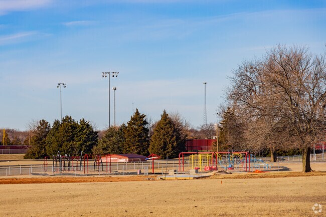 Purcell Intermediate School offers playground for children.