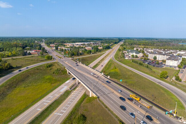 Lake Dr and 35W are the main access to the city of Lino Lakes.