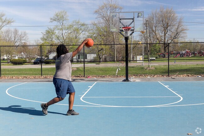 Gardener park is a favorite spot for basketball in the Devington neighborhood.