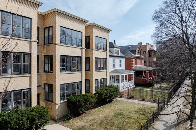 Condo's sit a long mature tree lined streets with a variety of housing styles in Sheridan Park.