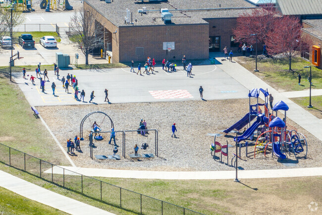 Ample playground space ensures fun recess time for students.