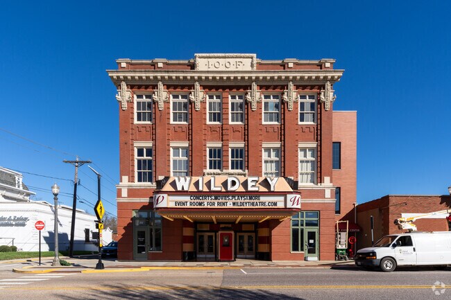 Wildey Theater, opened in 1909, hosts concerts in historic downtown.
