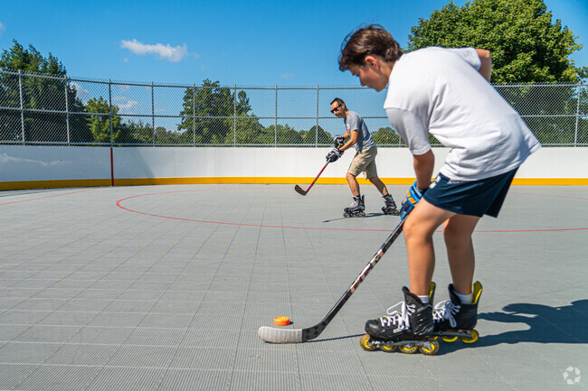 Floor hockey enthusiasts can make use of the beautiful court at the Buffalo Grove Park District.