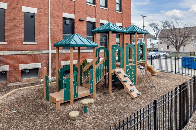 Students at E Prep & Village Prep Willard can play on the playground during recess.
