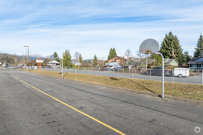 Mountain Way Elementary School basketball court.