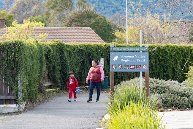 Enjoy walking and biking along the Sonoma Valley Regional Trail.