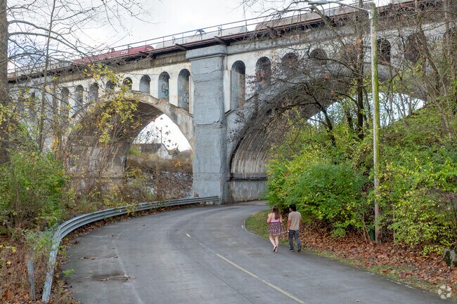 The Avon Haunted Bridge, a historic landmark in Avon, IN.