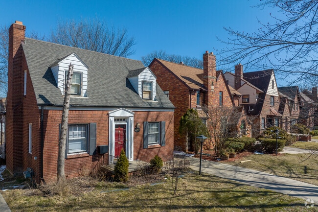 A row of masonry homes in the Morningside neighborhood.