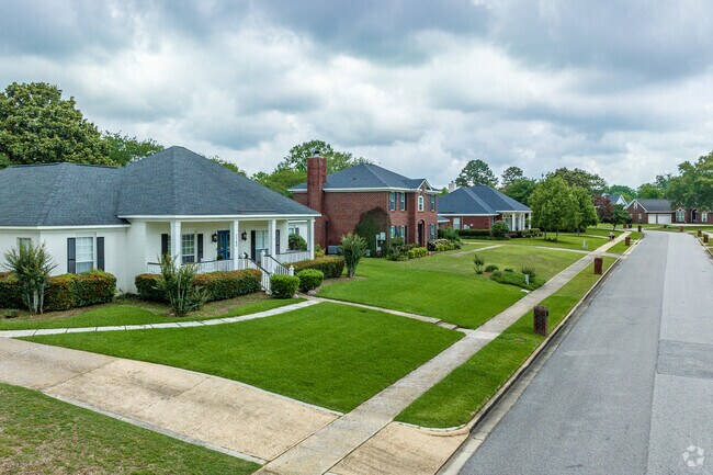 Some Yorkwood homes are built on elevated lots.