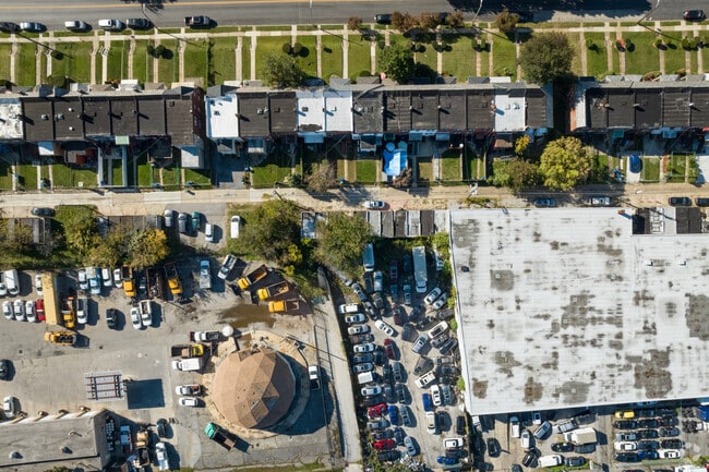 A public works substation and other industrial facilities are located near West Arlington.