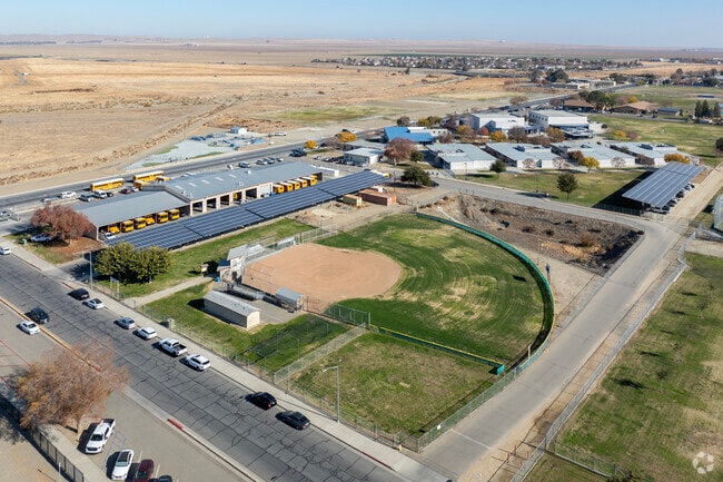 A scenic view of Coalinga Middle School in Coalinga.