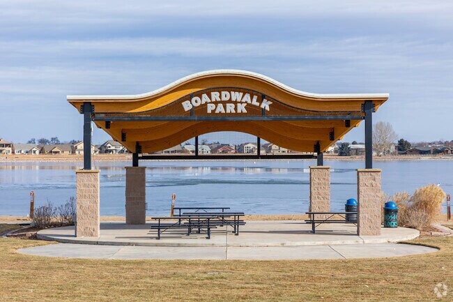 Windsor lake serves as the backdrop for live music events at Boardwalk Community Park.