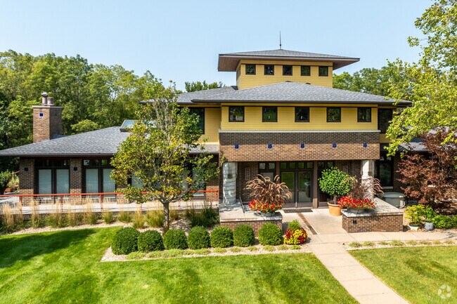 A Prairie style home sits at the end of the quietest cul-de-sac in Walnut Ridge.
