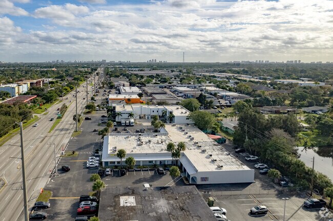 Aerial view of The Embassy Academy in Oakland Park, FL.