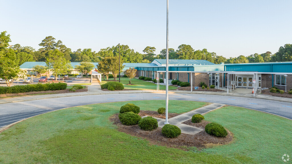 West Clayton Elementary School building entrance