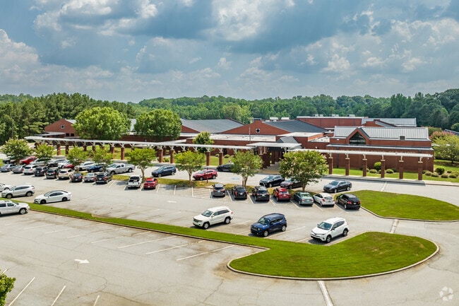 Kay R Pace Elementary School of the Arts in Atlanta is surrounded with lush trees.